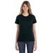 Anvil by Gildan 880 Women's Combed Ring Spun Cotton T-Shirt in Black size Medium | Ringspun A880