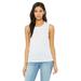 Bella + Canvas B8803 Women's Flowy Scoop Muscle Tank Top in White Marble size XL | Ringspun Cotton 8803, BC8803
