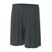 A4 NB5244 Athletic Youth Cooling Performance Polyester Short in Graphite Grey size Large A4NB5244