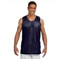 A4 NF1270 Athletic Men's Reversible Mesh Tank Top in Navy Blue/White size Large | Polyester A4NF1270