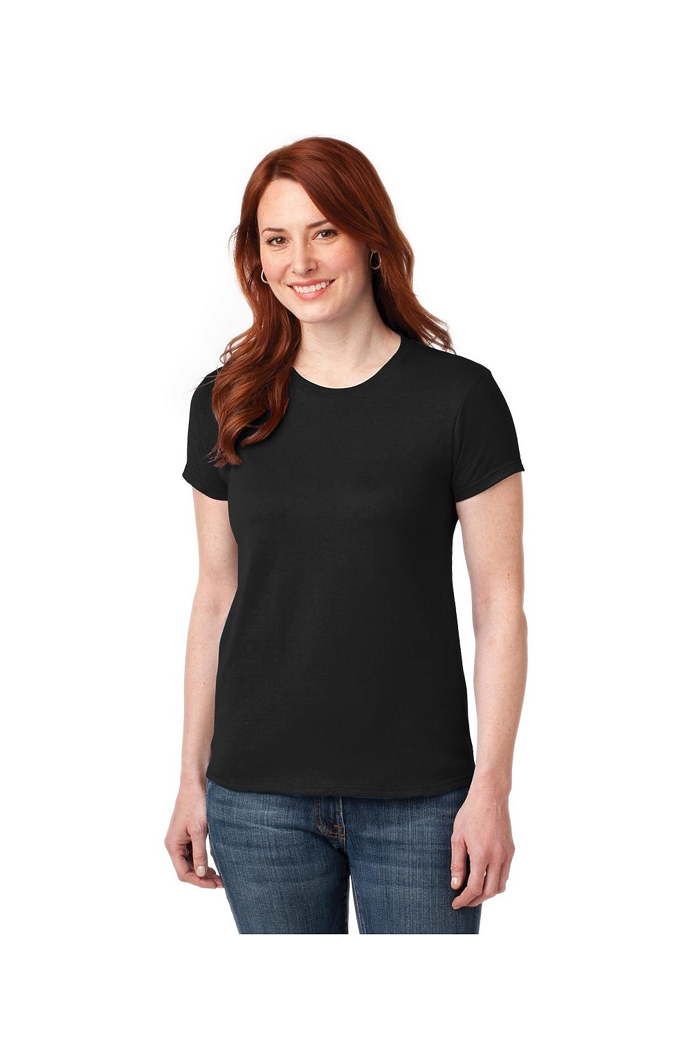 Gildan G420L Athletic Women's Performance T-Shirt in Black size XL | Polyester G42000L, 42000L