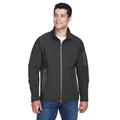 North End 88138 Men's Three-Layer Fleece Bonded Soft Shell Technical Jacket in Graphite Grey size XL