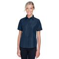 Harriton M580W Women's Key West Short-Sleeve Performance Staff Shirt in Navy Blue size XL | Polyester