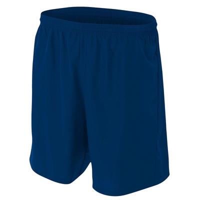 A4 NB5343 Youth Woven Soccer Shorts in Navy Blue size Large | Polyester A4NB5343