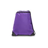 Liberty Bags 8888 Zipper Drawstring Backpack in Purple | Nylon LB8888