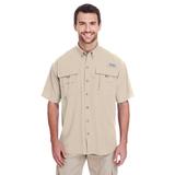 Columbia 7047 Men's Bahama II Short-Sleeve Shirt in Fossil size Large | Cotton/Nylon Blend 101165