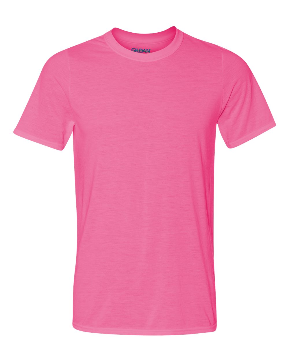 Gildan G420 Athletic Performance T-Shirt in Safety Pink size Medium | Polyester 42000, G42000