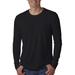 Next Level N3601 Men's Cotton Long-Sleeve Crew T-Shirt in Black size Large 3601, NL3601