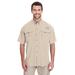 Columbia 7047 Men's Bahama II Short-Sleeve Shirt in Fossil size 3XL | Cotton/Nylon Blend 101165