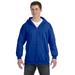 Hanes F280 Ultimate Cotton - Full-Zip Hooded Sweatshirt in Deep Royal Blue size Small F283