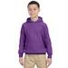 Gildan G185B Youth Heavy Blend 8 oz. 50/50 Hooded Sweatshirt in Purple size Medium | Cotton Polyester 18500B