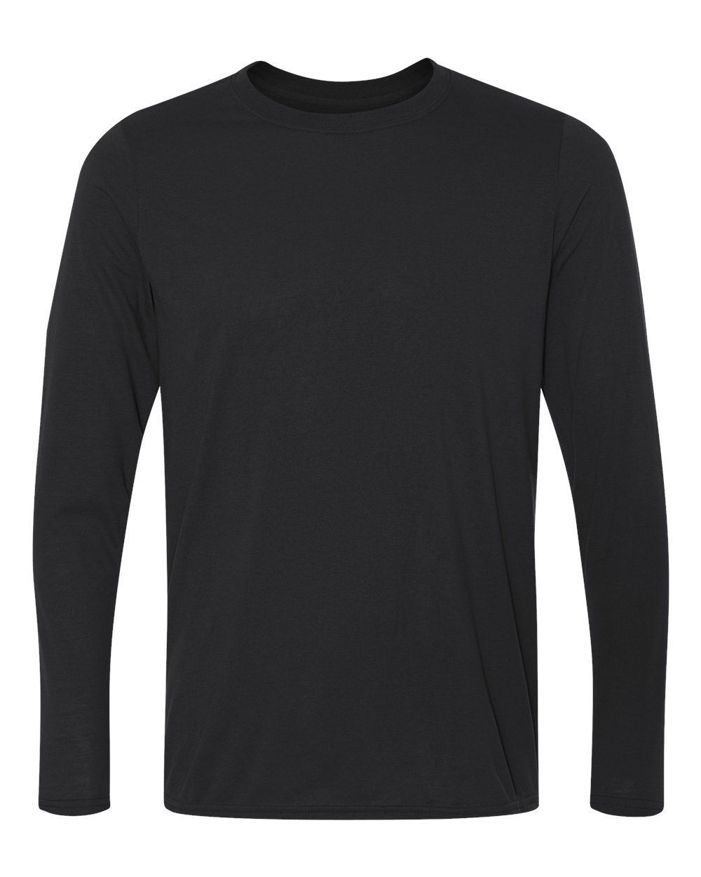 Gildan G424 Athletic Performance Long Sleeve T-Shirt in Black size Medium | Polyester G42400, 42400