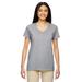 Gildan G500VL Women's Heavy Cotton V-Neck T-Shirt in Sport Grey size XL G5000VL, 5000VL, G5V00L, 5V00L