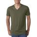 Next Level 6240 Men's CVC V T-Shirt in Military Green size XL | Ringspun Cotton NL6240