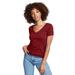 Next Level N1540 Women's Ideal V T-Shirt in Cardinal size XS | Ringspun Cotton NL1540, 1540