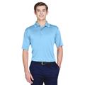 UltraClub 8610 Men's Cool & Dry 8-Star Performance Interlock Polo Shirt in Columbia Blue size Small | Polyester