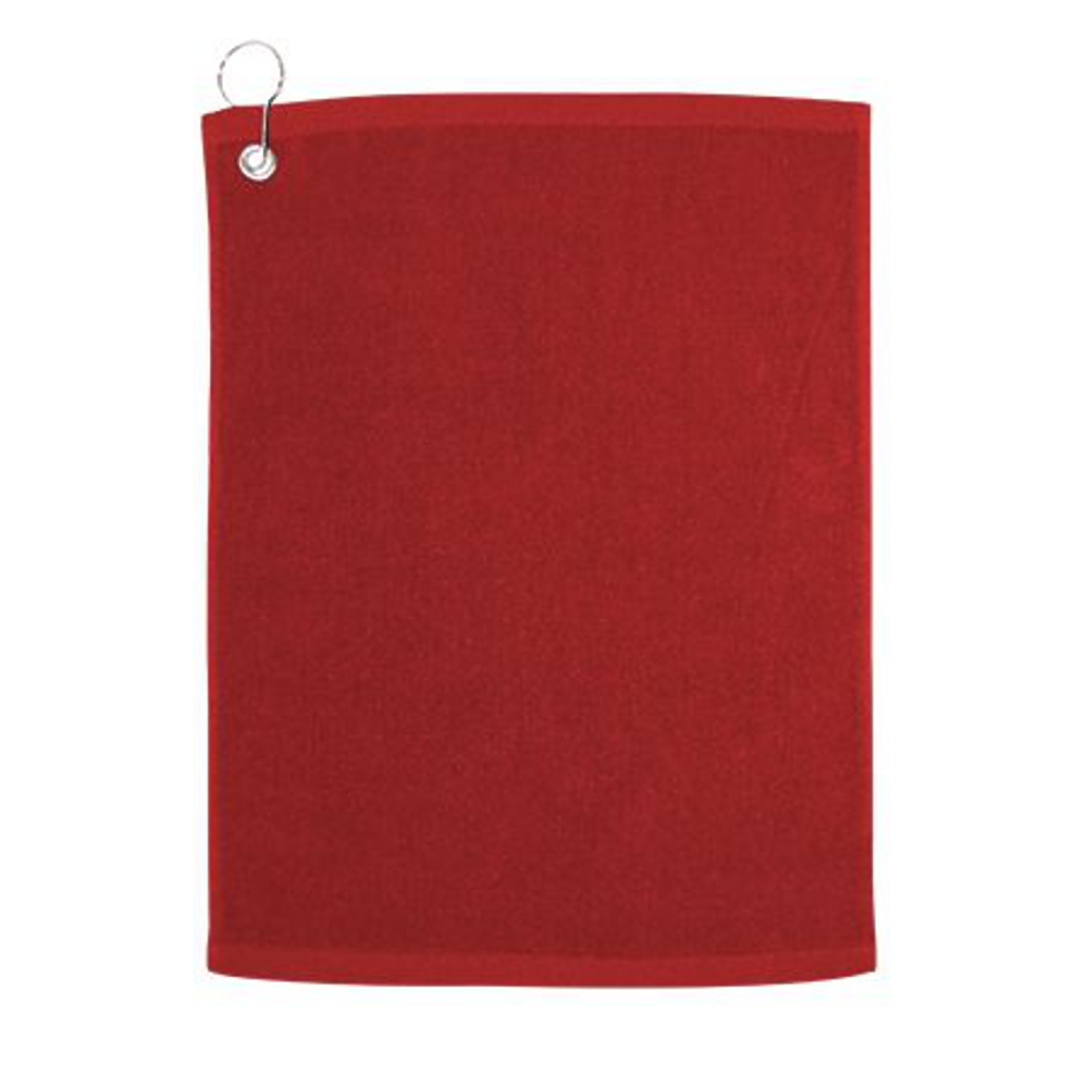 Carmel Towel Company C1518GH Crml 15 X18 Velour Twl W/Gr in Red size ONE | Cotton C1518 - Carmel Towel Company