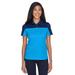 CORE365 CE101W Women's Balance Colorblock Performance PiquÃ© Polo Shirt in Electric Blue/Classic Navy Blue size Medium | Polyester