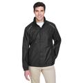 CORE365 88185 Men's Climate Seam-Sealed Lightweight Variegated Ripstop Jacket in Black size 2XL