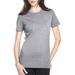 Next Level 6610 Women's CVC T-Shirt in Dark Heather Grey size Medium | Cotton/Polyester Blend NL6610