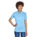 UltraClub 8610L Women's Cool & Dry 8-Star Performance Interlock Polo Shirt in Columbia Blue size 2XL | Polyester