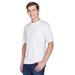 UltraClub 8620 Men's Cool & Dry Basic Performance T-Shirt in White size Medium | Polyester