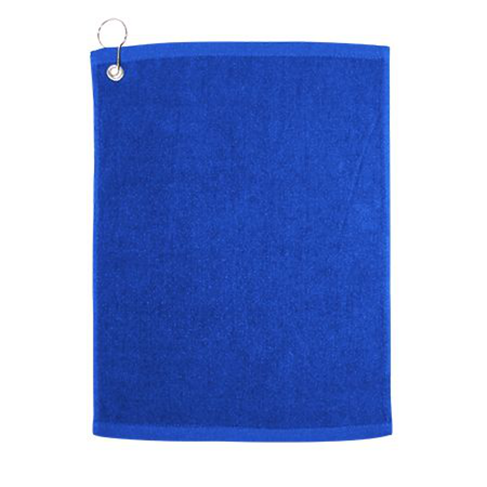 Carmel Towel Company C1518GH Crml 15 X18 Velour Twl W/Gr in Royal Blue size ONE | Cotton C1518