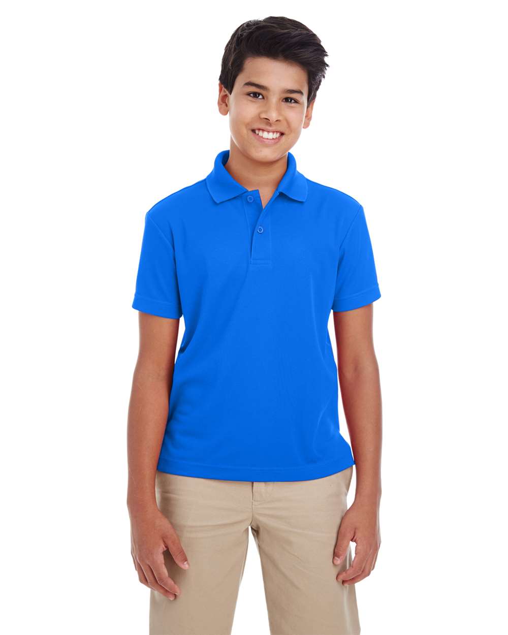 CORE365 88181Y Youth Origin Performance Piqué Polo Shirt in True Royal Blue size Large | Polyester