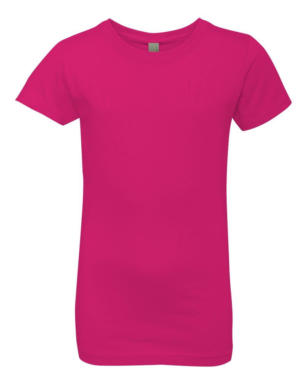 Next Level N3710 Girls’ Cotton Princess T-Shirt in Raspberry size XL | combed ringspun cotton fine jersey 3710, NL3710