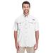 Columbia 7047 Men's Bahama II Short-Sleeve Shirt in White size Small | Cotton/Nylon Blend 101165