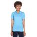 UltraClub 8210L Women's Cool & Dry Mesh PiquÃ© Polo Shirt in Columbia Blue size XL | Polyester
