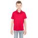 UltraClub 8210Y Youth Cool & Dry Mesh PiquÃ© Polo Shirt in Red size Medium | Polyester