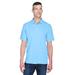 UltraClub 8445 Men's Cool & Dry Stain-Release Performance Polo Shirt in Columbia Blue size 3XL | Polyester