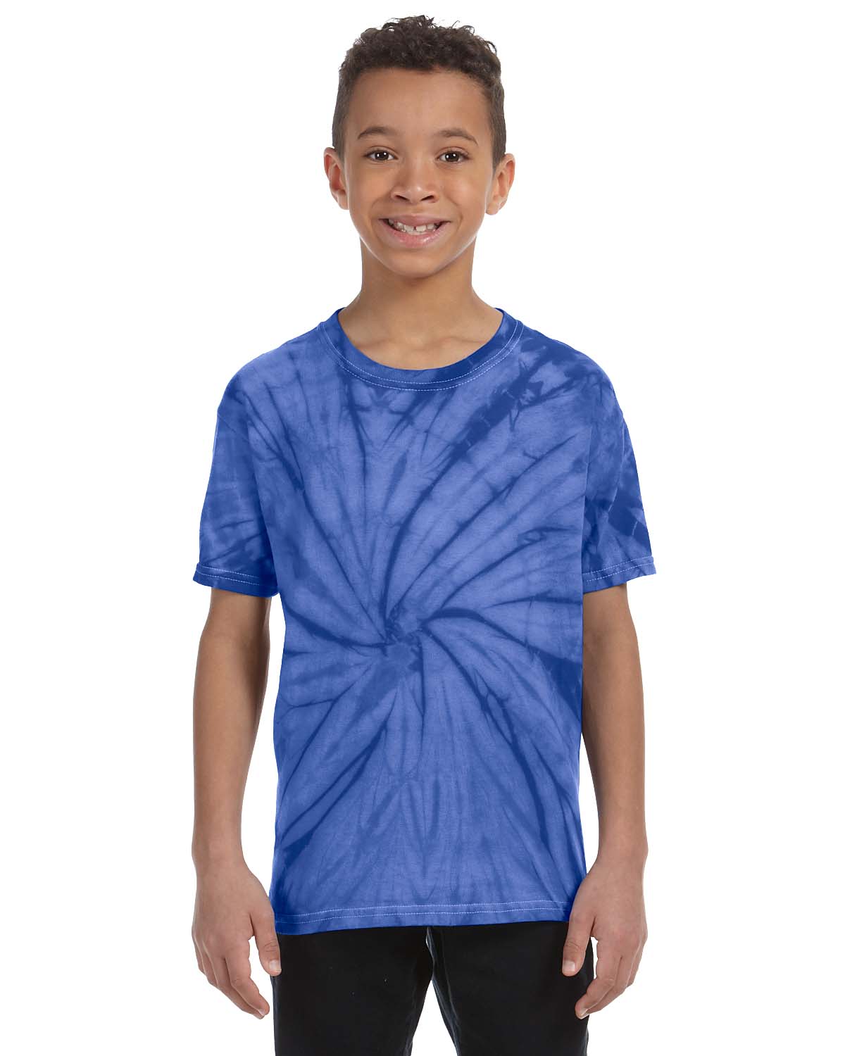 Tie-Dye CD101Y Youth 5.4 oz. Cotton Spider T-Shirt in Royal Blue size Large 1000Y, CD100Y, T1000Y