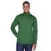 Devon & Jones DG798 Men's Newbury MÃ©lange Fleece Quarter-Zip T-Shirt in Forest Green Heather size Medium