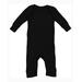 Rabbit Skins 4412 Infant Baby Rib Coverall in Black size 18MOS | Cotton/Polyester Blend LA4412