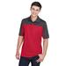 CORE365 CE101 Men's Balance Colorblock Performance PiquÃ© Polo Shirt in Classic Red/Carbon size 2XL | Polyester