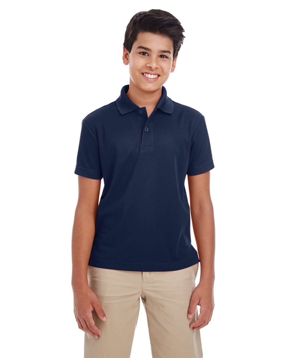 CORE365 88181Y Youth Origin Performance Piqué Polo Shirt in Classic Navy Blue size XL | Polyester