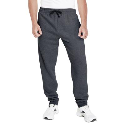 Jerzees 975MPR Adult Nublend Jogger Pant in Black Heather/Black size Large | Cotton/Polyester Blend 975MP