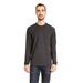 Next Level 6411 Sueded Long-Sleeve Crew T-Shirt in Heather Metal size 2XL | Cotton/Polyester Blend NL6411
