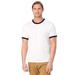 Alternative 5103BP Keeper Ringer T-Shirt in White/Black size 3XL | Cotton Polyester