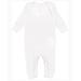 Rabbit Skins 4412 Infant Baby Rib Coverall in White size 18MOS | Ringspun Cotton LA4412