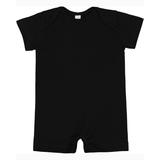 Rabbit Skins 4486 Infant Premium Jersey T-Romper Top in Black size 18MOS | Cotton/Polyester Blend LA4486