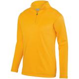 Augusta Sportswear AG5507 Adult Wicking Fleece Quarter-Zip Pullover T-Shirt in Gold size XL | Polyester/Spandex Blend 5507