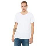 Bella + Canvas B3014 Men's Jersey Raw Neck T-Shirt in White size Medium | Cotton 3014