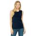 Bella + Canvas B6003 Women's Jersey Muscle Tank Top in Navy Blue size 2XL | Ringspun Cotton 6003, BC6003