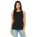 Bella + Canvas B6003 Women's Jersey Muscle Tank Top in Black size Large | Ringspun Cotton 6003, BC6003