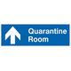 Quarantine Room Schild, Kunststoff, halbstarr, 1 mm