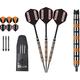 abcdarts Unisex-Adult 19020525 Darts, Schwarz, Orange, Silber, 25 EU