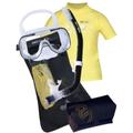 iQ-UV Kinder Schnorchelset 300 Snorkeling Set Youngster by Tusa, Yellow, 146